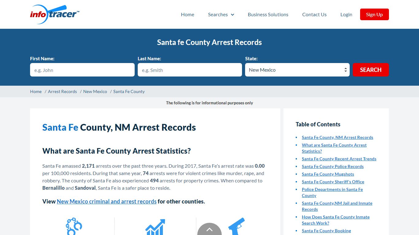 Santa Fe County, NM Arrests, Mugshots & Jail Records - InfoTracer